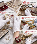 XL White 100 Percent Cotton Safety Gloves For Work And Jewelry Coin Art Handling with jewelry, coins, art, safe handling.