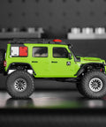 Green RC car with XHX 0.7 Inch Pin Tires 40x14mm For 1 To 30 Scale Axial SCX30 RC Car With Soft Sticky S5 Compound