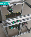 Rock Solid 2020 T Slot Aluminum Extrusion Profile And Linear Rail Guide Set For 3D Printers And CNC Machines With Anodized Silver Heavy Duty Motion Track For Smooth Glide And Legit DIY Fabrication Builds, close-up of rail guide system.