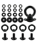 T Track Mount Tie Down Anchor For Roof Rack And Truck Bed, Heavy Duty M8 Stainless Steel Ring Eye Bolt set with washers and nuts