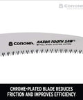 RazorTOOTH Pruning Saw For One-Hand Use 13-Inch Curved Blade Tree Saw With High-Carbon SK5 Steel Chrome-Plated Edges