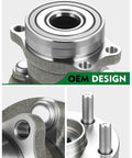 Close-up of Two Pack Rear Wheel Bearing And Hub Assembly For Subaru Five Lug Fit Forester 2014 2018 Impreza 2012 2019 Crosstrek 2016 2020 XV Crosstrek 2013 2015 2L H4 OE 512518 28473FJ020 showing OEM design and mounting features.