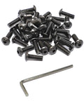 Shop Essentials 100 Piece M4 X 12mm Hex Socket Button Head Cap Screw Kit Featuring Sleek Black Oxide Coating And Dead Nuts 10.9 Grade Alloy Steel Fasteners, M4 screws with Allen key.