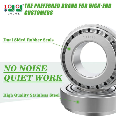 Top Tier Golf Cart Front Wheel Hub Bearing And Oil Seal Repair Kit For Ezgo Txt 1976 Up, stainless steel bearing with rubber seals.