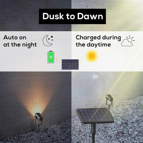 Zero Cost Solar Landscape Lights Outdoor Waterproof Auto On Off Dusk To Dawn Solar Powered Landscape Lighting charging