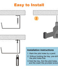 Installation instructions for Under Desk Cable Management Tray 2 Pack Heavy Duty Metal Wire Cord Organizer for office and home.