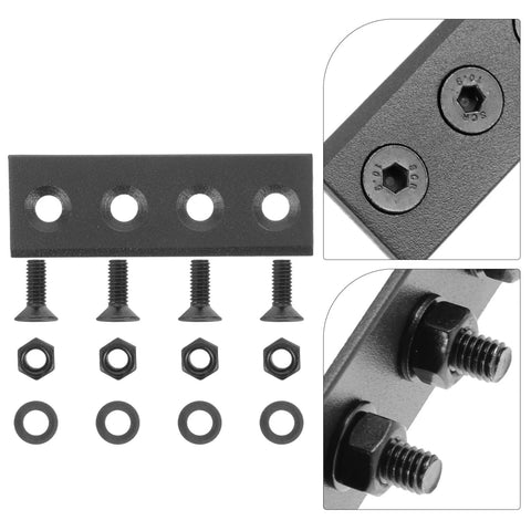 Heavy Duty Sliding Barn Door Hardware Connector Track Bracket Set For Strong Rail Support Easy Install Black Finish hardware