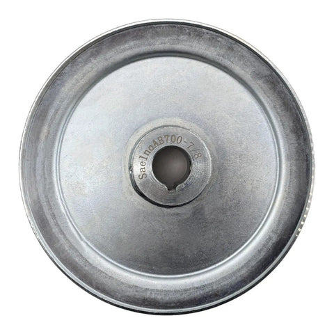 Heavy Duty Single Groove V Belt Pulley 7 Inch Outer Diameter 7/8 Inch Bore Carbon Steel Motor Pulley For A B 5L 4L Belts Zinc