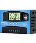 MPPT Solar Charge Controller 12-24V Auto Switch For Lead-Acid And Lithium Batteries 30A Industrial-Grade with LCD and USB ports