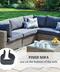 Outdoor rattan sofa with All Purpose Sofa And Furniture Clip Set For Rattan And Wicker, Heavy Duty Patio Chair Fasteners.