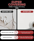 Before and after using Fiberglass Mesh Drywall Tape Self Adhesive Patch Roll 1.97 Inch By 150 Feet For Wall Ceiling Crack Repair.