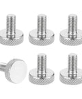 Rock Solid M6 X 12mm Knurled Thumb Screws Made From Hella Durable 304 Stainless Steel With Slick Diamond Grip Heads on display.