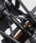 Beefy 1144 CNC Steel RC Driveshafts 40x40mm Front And Rear Center Transmission Shafts close-up on vehicle