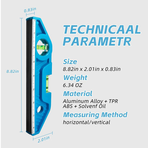 Badass 9 Inch Magnetic Torpedo Level Set Delivers Rock Solid Precision With 0 And 90 Degree Bubbles Sleek V Groove For Quick Conduit Work Extra Large Reading Window Dual Scale Rulers Heavy Duty Two Pack Gear For Real Pros