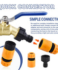 IBC Tote Hose Adapter Kit With 2 Inch Camlock Adapters For 275 And 330 Gallon Totes Includes 2 Coarse And 2 Fine Cam Groove Fittings Brass And Polypropylene Construction Converts To Three Quarter Inch Garden Hose Male Thread, brass valve and hose fittings