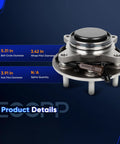 Front Wheel Hub Bearing Assembly Fits 2018-2019 Ford Expedition, 2018-2019 Ford F-150, And 2018-2019 Lincoln Navigator, ABS Sensor Wire Included, OE 515176 Style Hub Replacement