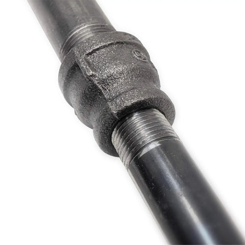 Dope Reducing Coupling Three Quarters Inch To One Half Inch Pipe Decor Black Malleable Iron Fittings For DIY Vintage Industrial Pipe Furniture Build And Regular Plumbing Projects Six Pack Sturdy Construction on threaded pipe