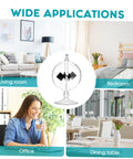 Solar Power Crookes Radiometer Glass Windmill Vane Sunlight Energy Meter Toy in various settings.