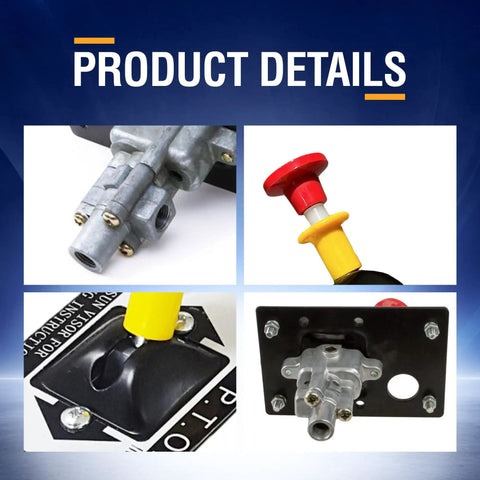 PTO Air Shift Control Valve Three Way With Positive Locking And Spring Loaded Safety Knob One Eighth Inch NPT Port Two Pack Heavy Duty Tough As Nails Replaces Parker Chelsea 328863X 118373 L40716 Ideal For Tractor Hydraulics And Industrial Equipment
