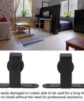 Ultra Quiet Mini Cabinet Barn Door Hardware Kit For Double Sliding Door Track Roller System in a modern living room.