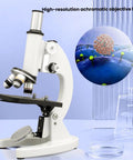 Kids High Power Microscope With 800X 1600X And 2500X Magnification Ideal For School Lab Or Homeschool Easy To Use Microscope Kit With Slides
