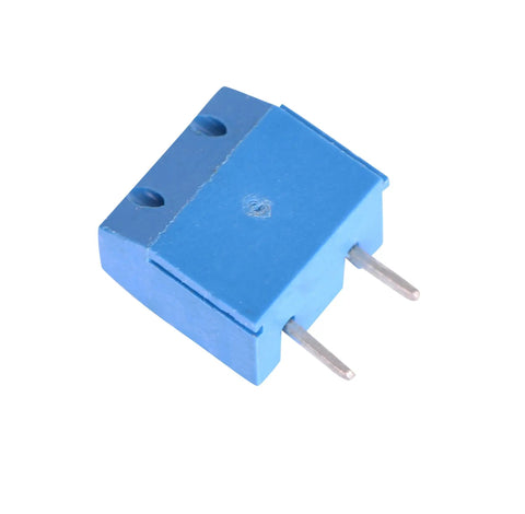 Blue 2-pin 5.08mm pitch PCB mount screw terminal block connector with straight pins, part of 30 Pack 2 Pin 5.08mm Pitch PCB Mount Screw Terminal Block Connectors Socket Strips KF301-2P Straight Pins For Electronics Heavy Duty AC 300V 16A 14-22AWG Wire Plug And Play Easy Install Reliable Circuit Terminals