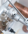 Commercial Utility Sink Faucet With Hose Thread Spout And Pail Hook, Built To Last Brass Construction, Rough Chrome Finish