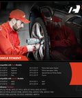 Mechanic installing Plug And Play Rear Abs Wheel Speed Sensor Pair Built Tough For Smooth Cruising And Tight Handling Across Ford Explorers Flex Taurus And Police Interceptors Daily.