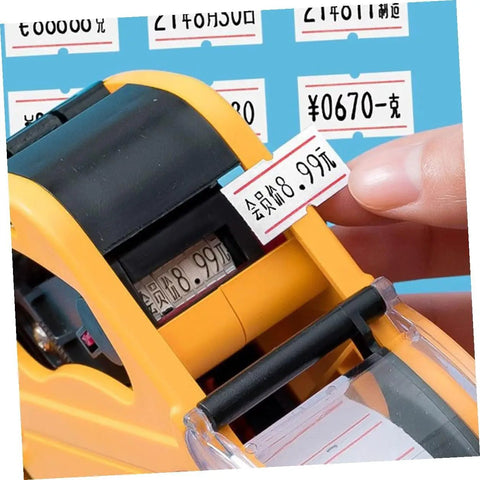 4000 Pcs Small Pricing Labels On Rolls, Blank Price Tags For Retail Pricing Machines, Self Adhesive Price Stickers In Use