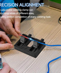 Six Piece Wire Welding Fixture Set For Soldering, Hands Free Wire Holder For MIG TIG And Spot Welding shown in use