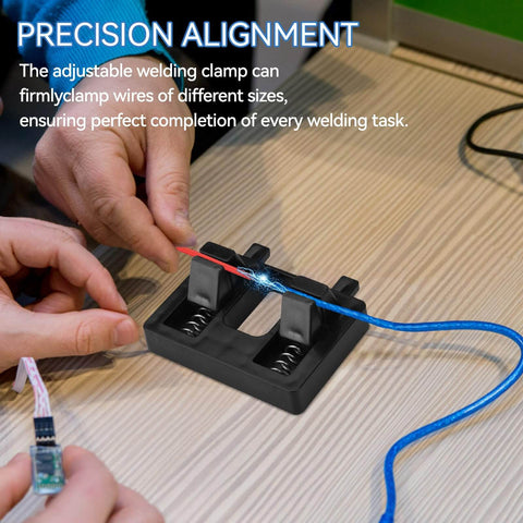 Six Piece Wire Welding Fixture Set For Soldering, Hands Free Wire Holder For MIG TIG And Spot Welding shown in use