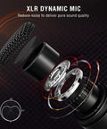 Exploded view of XLR dynamic mic component from Podcast Equipment Bundle For Home Studio Music Recording Kit KS6
