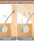 Two Pack Soft Close Hinges For Toy Boxes And Chests With Adjustable Tension And Multi Angle Lid Support No Slam Zinc Alloy Hinges