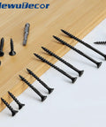 Eight By One And One Quarter Inch Heavy Duty Black Deck Screws Torx Drive With T25 Bit For Outdoor Wood Decking And Fencing Rust Resistant 1 Lb 186 Pieces and T25 bit