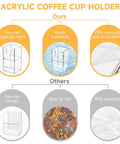 Comparison of two tier upright cup and condiment organizer with two compartment clear acrylic cup dispenser and ordinary holders