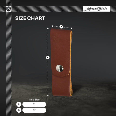 Size chart for Leather Breakaway Strap For Horse Halter Pack Of 3 Repair Kit, 1 inch by 3 inches, ergonomic design