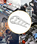 Collage showing usage of 120Piece Metal E Clip Assortment Kit With Durable E Retaining Rings In Sizes From 1.5Mm To 10Mm in various repairs