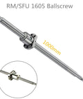 Anti Backlash Ball Screw RM1605 1000mm Lead With 16mm Diameter And 5mm Pitch End Machined for CNC Machines shown in detail