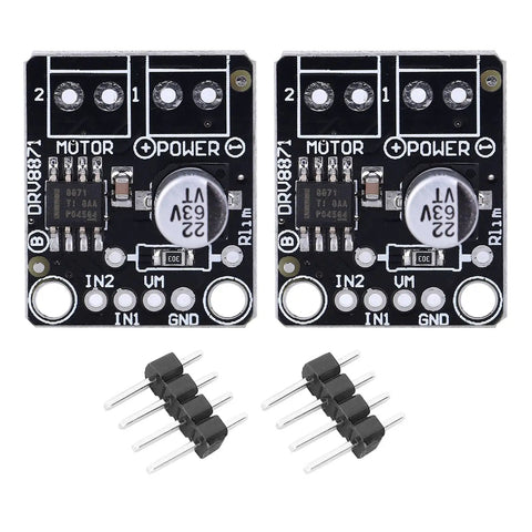 3.6A DC PWM Motor Driver Module With H Bridge for Small Machines, showing front view with dual guard pin headers and components.