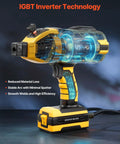 Portable Handheld ARC Welder 20 To 120 Amp With 5 Level Current Adjustment And IGBT Inverter 110V Stick Welder close-up