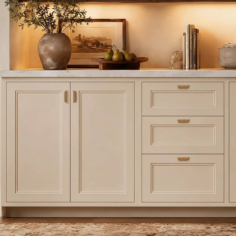 Rock Solid Antique Brass Cabinet Pulls For Kitchen Cabinets And Hefty Drawers 3 Inch Hole Center Top Shelf Furniture Hardware That Is Totally Built To Last 10 Pack on cream cabinet doors.