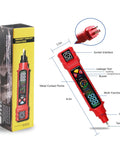 Non Contact Voltage Tester With LCD Display And Bright Flashlight, Dual Range 2 To 440 Volts AC 50 Hz To 60 Hz Live And Neutral Wire Detection tool with packaging