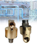 1/2 Inch Rotating Joint, 360 Degree Rotary Union For Water, Air And Oil, Brass Heavy Duty Threaded Connectors Built For High Speed Cooling And Easy Maintenance In Industrial Machinery, brass fittings shown