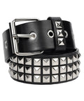 Dope Rivet Belt With Pyramid Studs For Men And Women Gothic Punk Style Black Belt Made From Premium Artificial Leather Durable Hardware