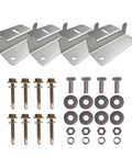 Heavy Duty Aluminum Solar Panel Z Brackets For Rv And Boat Roofs offers quick plug and play hookup kit with mounting hardware in gray.
