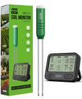 4 In 1 Soil Moisture Meter With Wireless Sensor Up To 300 Feet Temperature Light Time And Hygrometer Monitor With Digital LCD