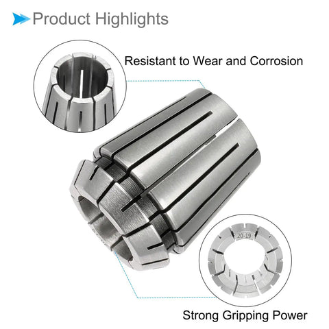 ER32 Spring Collet Chuck 20mm Clamping Diameter For CNC Milling And Engraving Machines with steel slots and labeled interior