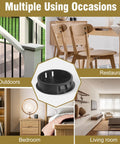 10 Pcs 38mm Plastic Hole Plugs Snap In Locking Hole Covers for furniture posts and fencing; black nylon use in various interiors.