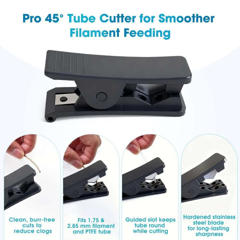 Pro 45° tube cutter from Filament Storage Box Set For 3D Printer Four Pack 4L Containers, shown with smooth, precise cutting features