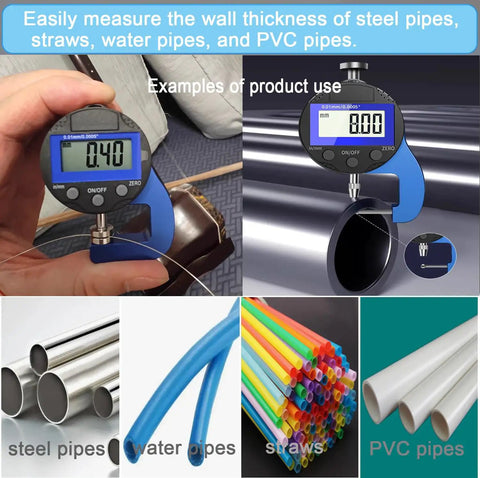 High Precision Digital Thickness Gauge Smooth Operator Probe Indicator With Dead On Accuracy Metric Imperial Conversion For Workshop DIY And Industrial Jobs